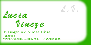 lucia vincze business card